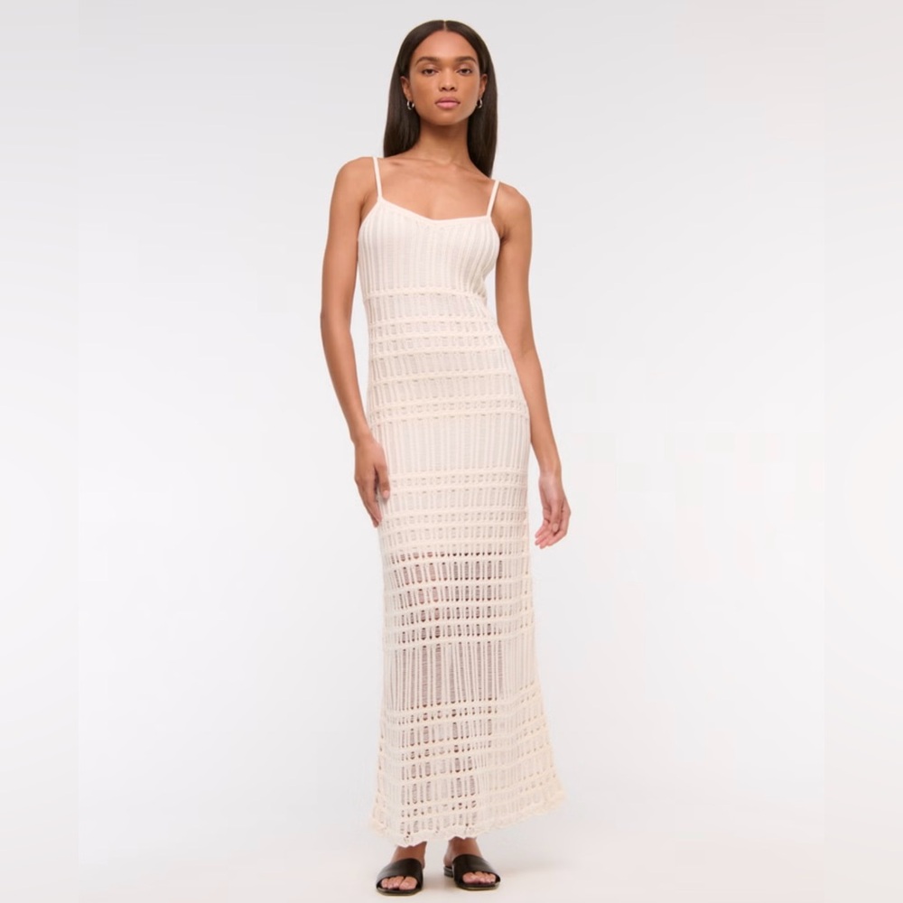 Abercrombie & Fitch Cream Maxi Dress